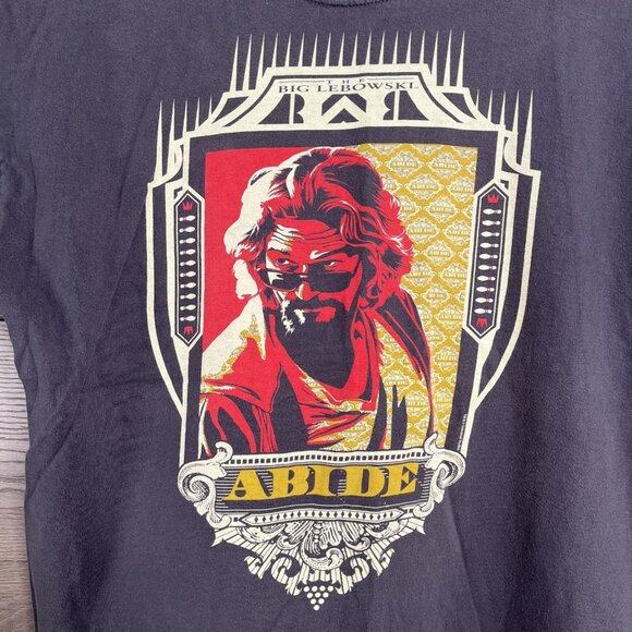 The Big Lebowski Shirt Dude Abide T Shirt Mens XL M&0 Knits Heavy Weight - Picture 3 of 7